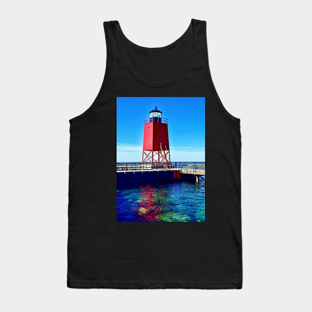 Charlevoix Lighthouse Reflections Tank Top by Colette22